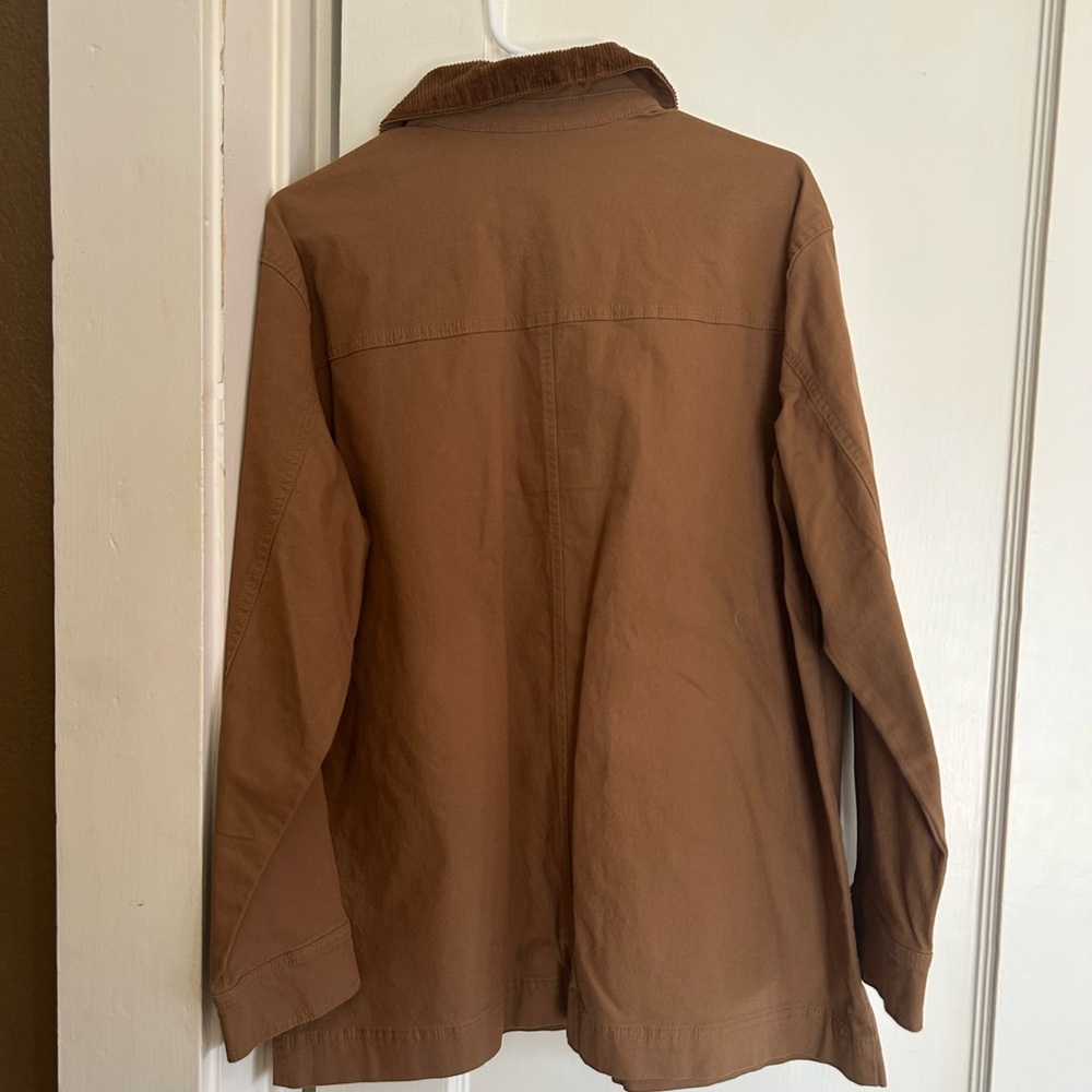 Old Navy Tan Barn Jacket with Corduroy Collar - Picture 5 of 5